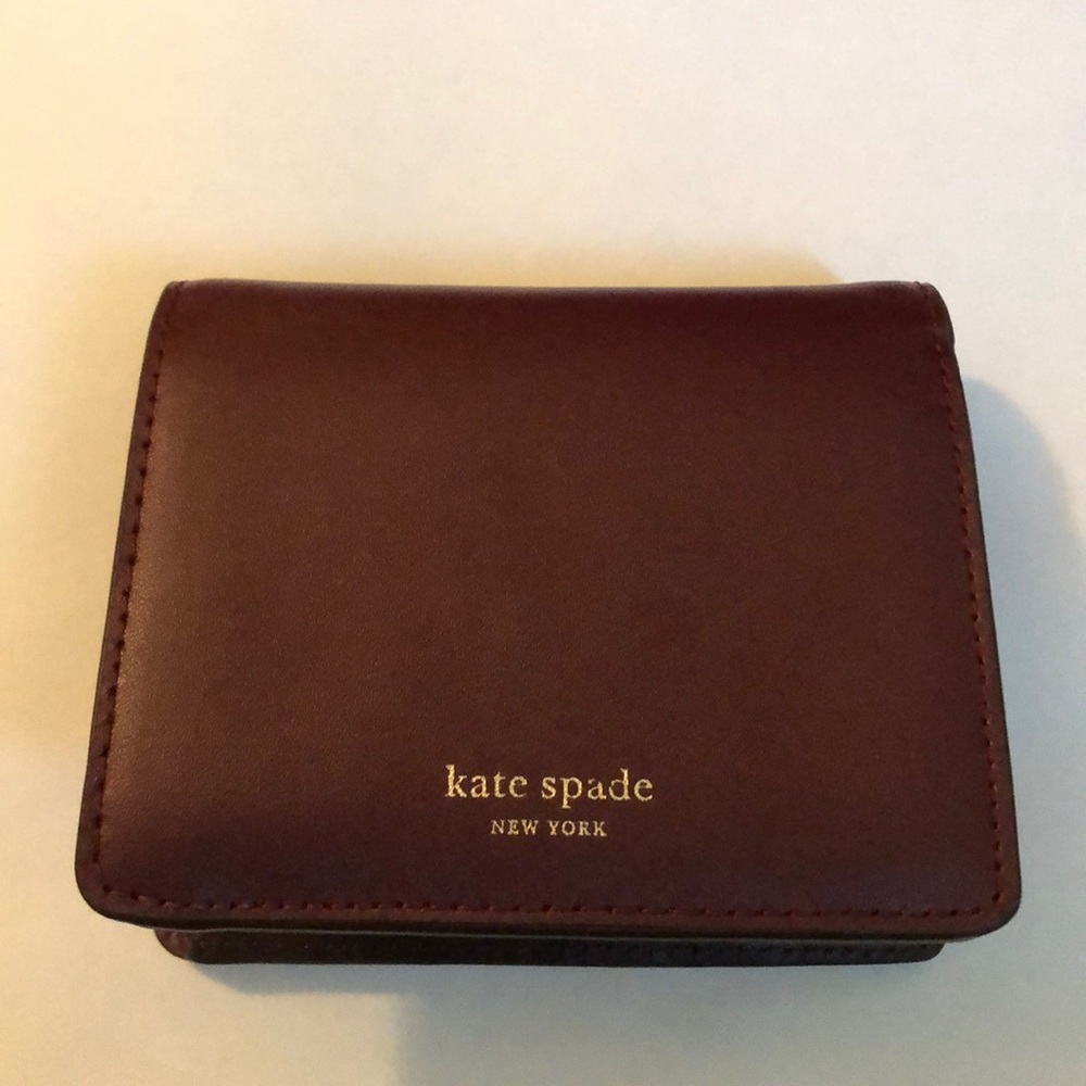 🎉HP!🎉 Cherry Wood Small Bi-Fold Leather Wallet - Picture 7 of 7